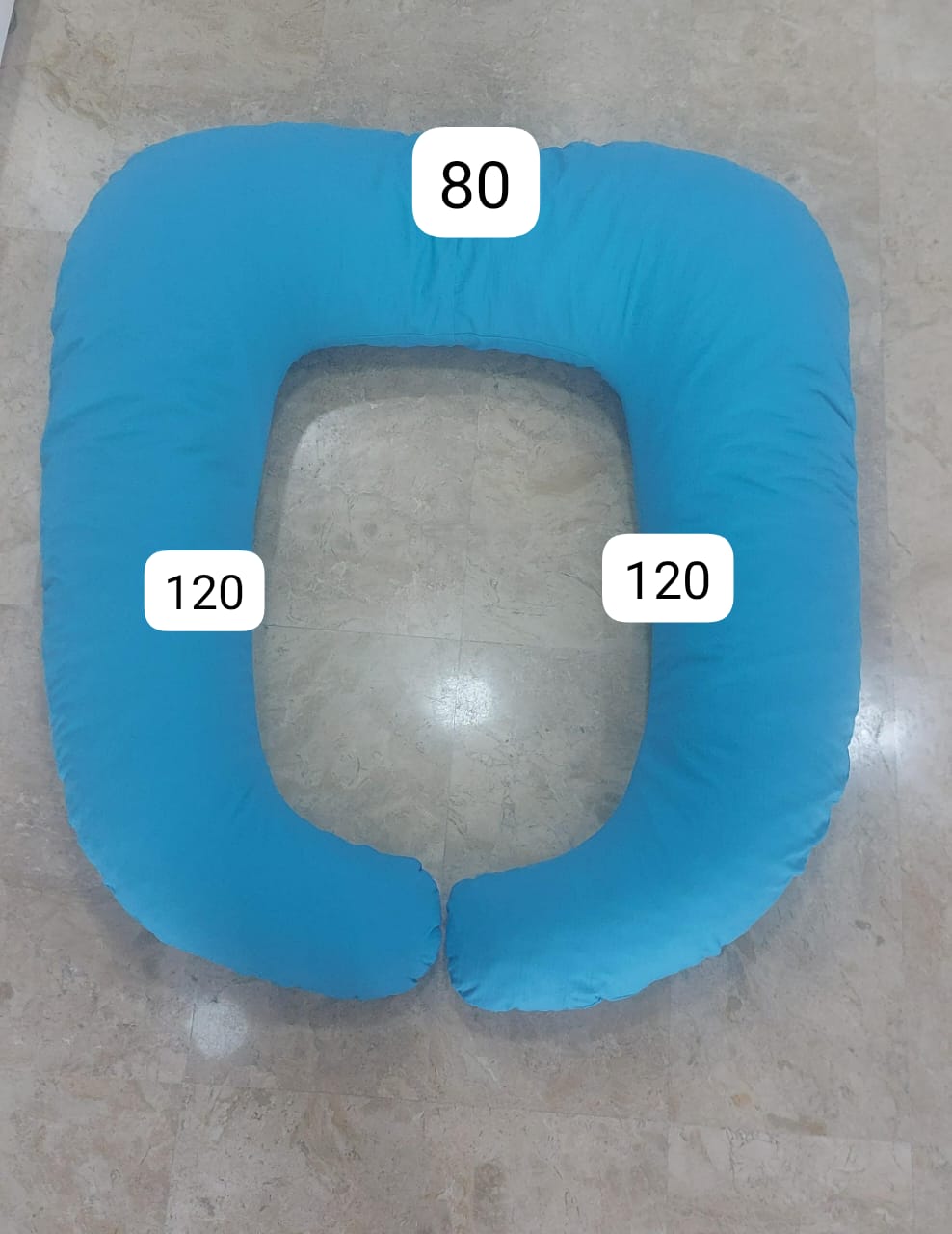 Compact U-shaped pregnancy support pillow with shredded memory foam for pregnant women and side sleepers